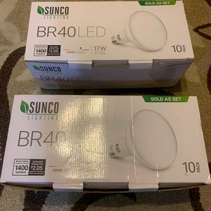 SUNCO 10PK BR40 LED LIGHT BULBS